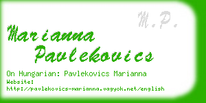 marianna pavlekovics business card